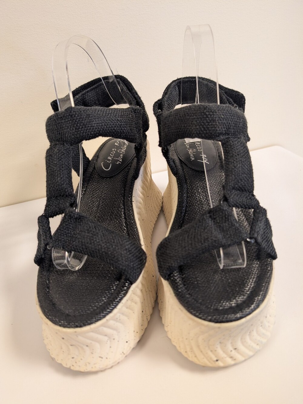 Circus NY Venus Chunky Wave Platform Sandals Black Utility Sporty 6.5 - Picture 2 of 14